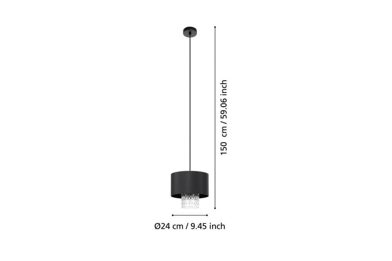 Takpendel Eglo Sapuara Svart Kristall - Belysning - Inomhusbelysning & lampor - Fönsterlampor & fönsterbelysning - Fönsterlampa hängande