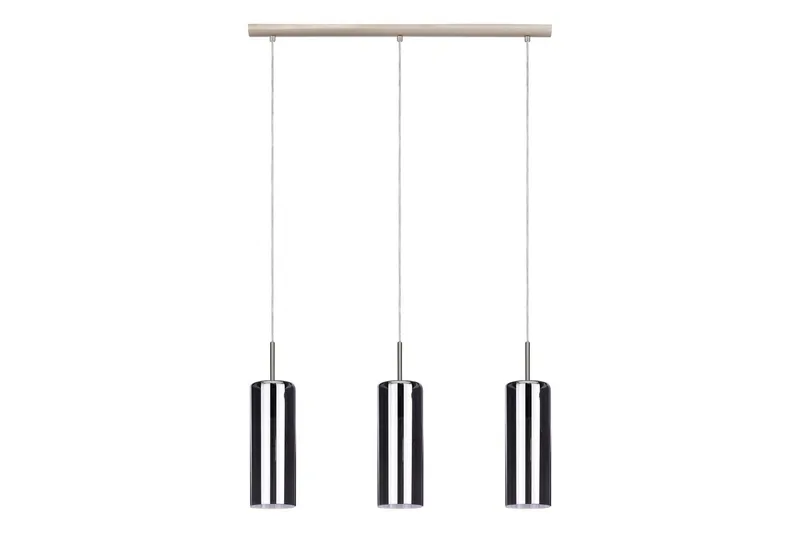 Takpendel Eglo Selvino med 3 Lampor Nickel-Matt Svart-Transparent, Svart