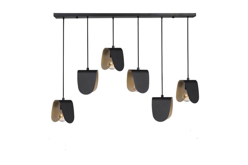 Takpendel Eglo Serenara Svart/Guld med 6 Lampor