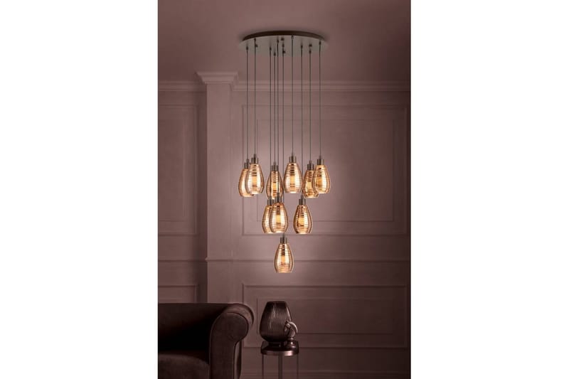 Takpendel Eglo Siracusa Brun/Koppar med 10 Lampor - Belysning - Inomhusbelysning & lampor - Fönsterlampor & fönsterbelysning - Fönsterlampa hängande