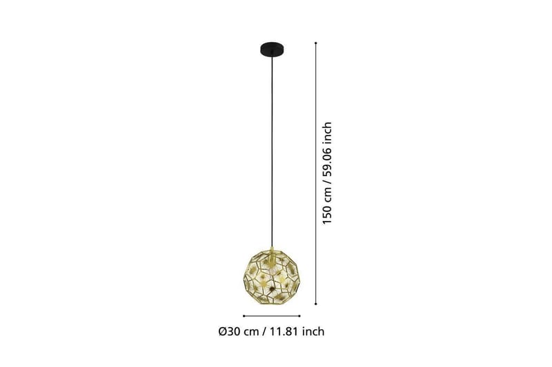 Takpendel Eglo Skoura Rund Mässing 30 cm - 30 cm - Belysning - Inomhusbelysning & lampor - Fönsterlampor & fönsterbelysning - Fönsterlampa hängande