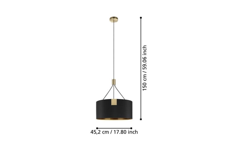 Takpendel Eglo Tortola 1 Svart/Mässing - Belysning - Inomhusbelysning & lampor - Fönsterlampor & fönsterbelysning - Fönsterlampa hängande