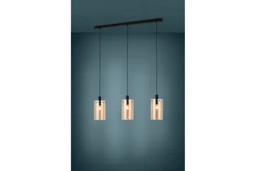 Takpendel Eglo Polverara Svart/Amber 3 Lampor - 3 Lampor - Belysning - Inomhusbelysning & lampor - Fönsterlampor & fönsterbelysning - Fönsterlampa hängande