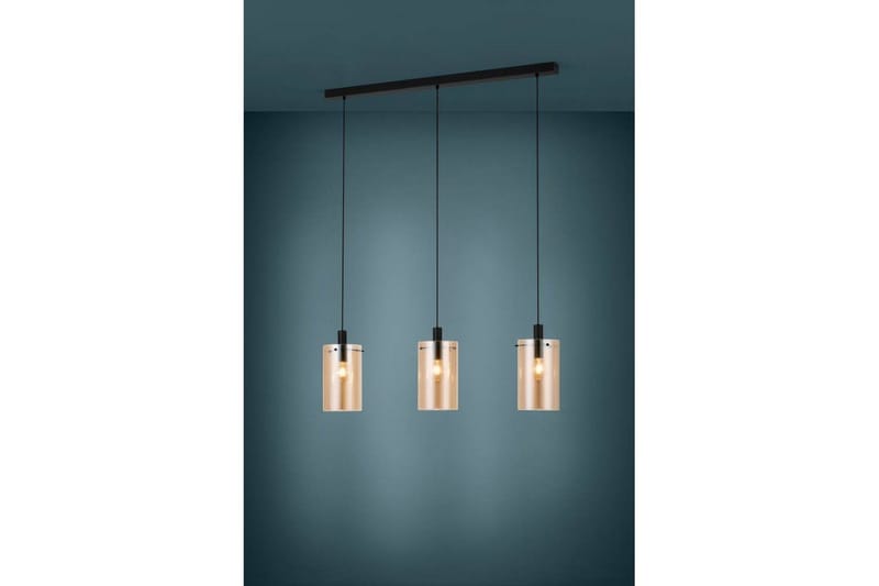 Takpendel Eglo Polverara Svart/Amber 3 Lampor - 3 Lampor - Belysning - Inomhusbelysning & lampor - Fönsterlampor & fönsterbelysning - Fönsterlampa hängande