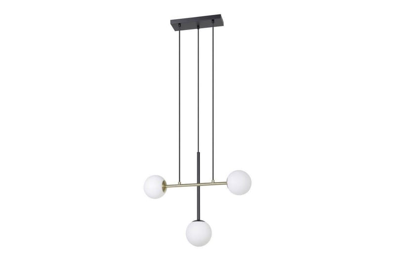 Takpendel Eglo Paz Opalvit/Svart Mässing med 3 Lampor