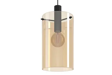 Takpendel Eglo Polverara Svart/Amber 2 Lampor - 2 Lampor - Belysning - Inomhusbelysning & lampor - Fönsterlampor & fönsterbelysning - Fönsterlampa hängande