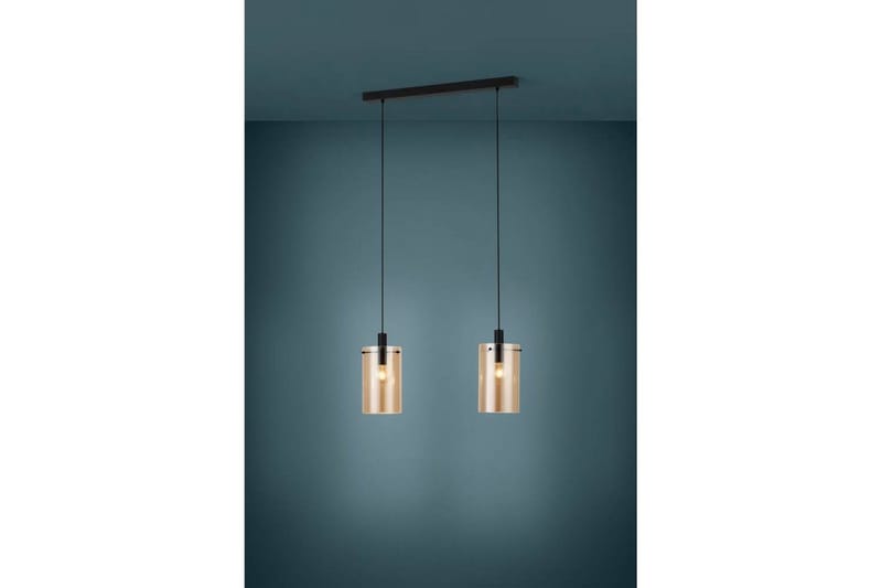 Takpendel Eglo Polverara Svart/Amber 2 Lampor - 2 Lampor - Belysning - Inomhusbelysning & lampor - Fönsterlampor & fönsterbelysning - Fönsterlampa hängande
