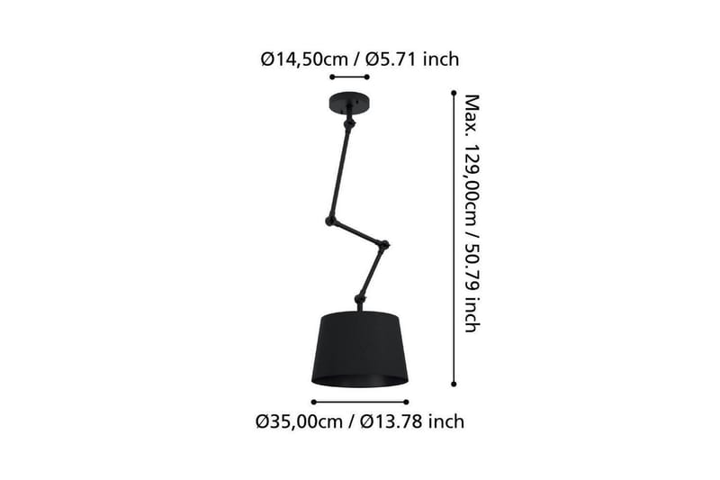 Takpendel Eglo Pistunio Svart - Svart - Belysning - Inomhusbelysning & lampor - Fönsterlampor & fönsterbelysning - Fönsterlampa hängande