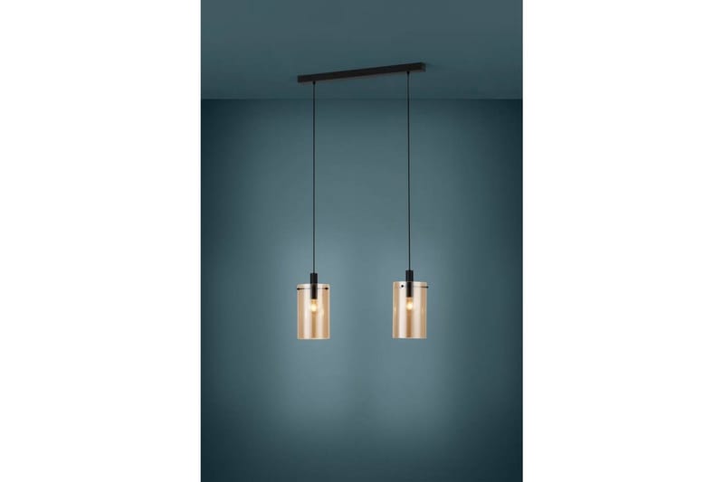 Takpendel Eglo Polverara Svart/Amber 2 Lampor - 2 Lampor - Belysning - Inomhusbelysning & lampor - Fönsterlampor & fönsterbelysning - Fönsterlampa hängande