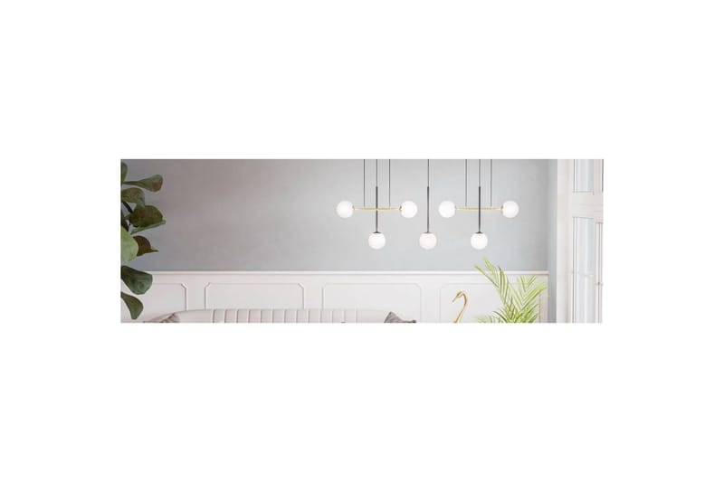 Takpendel Eglo Paz Opalvit/Svart Mässing med 7 Lampor - Belysning - Inomhusbelysning & lampor - Fönsterlampor & fönsterbelysning - Fönsterlampa hängande
