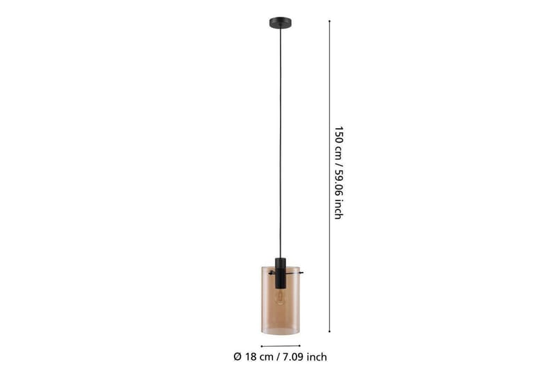 Takpendel Eglo Polverara Svart/Amber 1 Lampa - 1 Lampa - Belysning - Inomhusbelysning & lampor - Fönsterlampor & fönsterbelysning - Fönsterlampa hängande