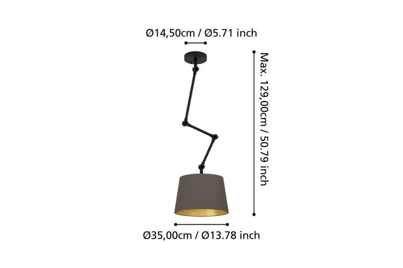 Takpendel Eglo Pistunio Cappuccino/Mässing/Svart - Cappuccino/Mässing/Svart - Belysning - Inomhusbelysning & lampor - Fönsterlampor & fönsterbelysning - Fönsterlampa hängande