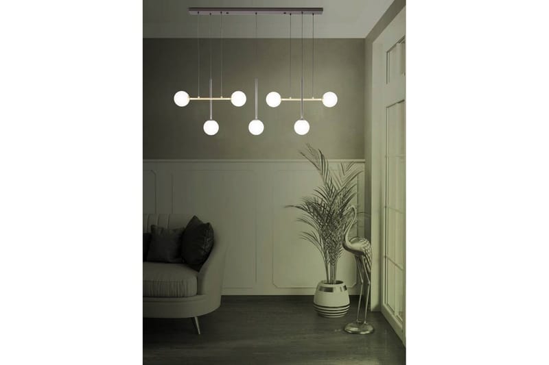 Takpendel Eglo Paz Opalvit/Svart Mässing med 7 Lampor - Belysning - Inomhusbelysning & lampor - Fönsterlampor & fönsterbelysning - Fönsterlampa hängande