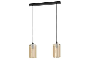 Takpendel Eglo Polverara Svart/Amber 2 Lampor - 2 Lampor - Belysning - Inomhusbelysning & lampor - Fönsterlampor & fönsterbelysning - Fönsterlampa hängande