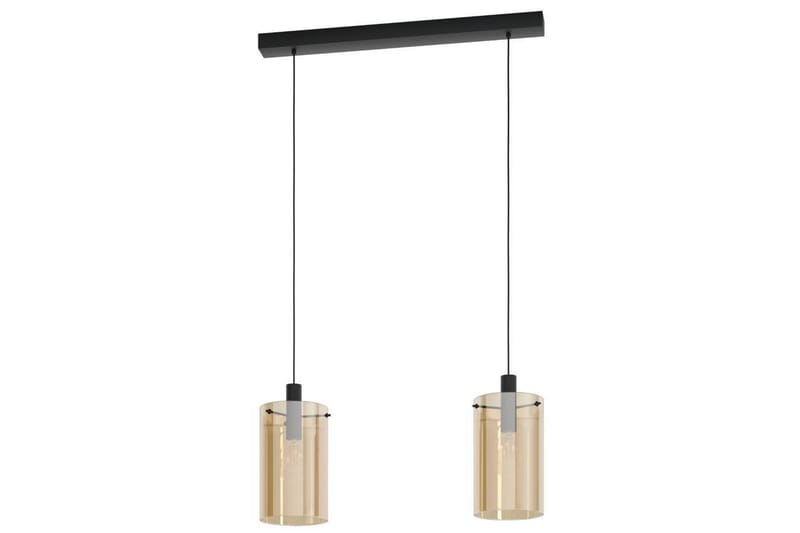 Takpendel Eglo Polverara Svart/Amber 2 Lampor - 2 Lampor - Belysning - Inomhusbelysning & lampor - Fönsterlampor & fönsterbelysning - Fönsterlampa hängande