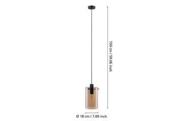 Takpendel Eglo Polverara Svart/Amber 1 Lampa - 1 Lampa - Belysning - Inomhusbelysning & lampor - Fönsterlampor & fönsterbelysning - Fönsterlampa hängande