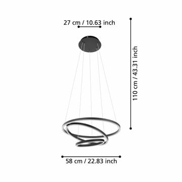 Takpendel Lobinero - Svart Vit - Belysning - Inomhusbelysning & lampor - Fönsterlampor & fönsterbelysning - Fönsterlampa hängande