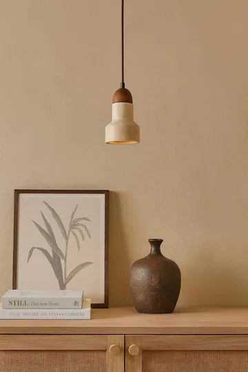 Talvenn Pendellampa - Beige Och Valnöt - Belysning - Inomhusbelysning & lampor - Fönsterlampor & fönsterbelysning - Fönsterlampa hängande