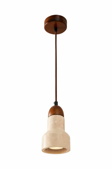 Talvenn Pendellampa - Beige Och Valnöt - Belysning - Inomhusbelysning & lampor - Fönsterlampor & fönsterbelysning - Fönsterlampa hängande