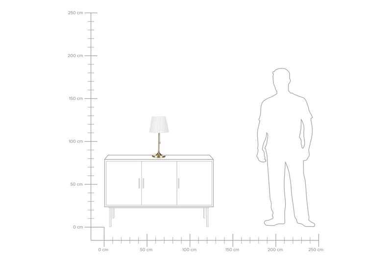 Toryl Bordslampa 48 cm E27 - Mässing/Vit - Belysning - Inomhusbelysning & lampor - Fönsterlampor & fönsterbelysning - Fönsterlampa på fot