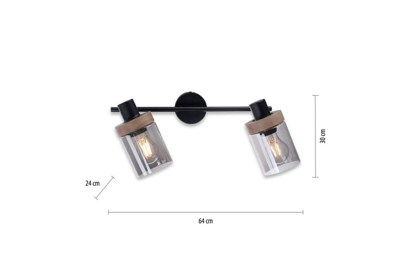 Vägg- och taklampa Pasqual - 30x24x64 cm - Belysning - Inomhusbelysning & lampor - Fönsterlampor & fönsterbelysning - Fönsterlampa hängande