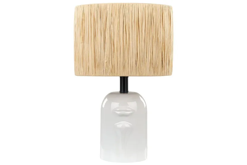 Yadasi Bordslampa 46 cm E27, Vit/Natur