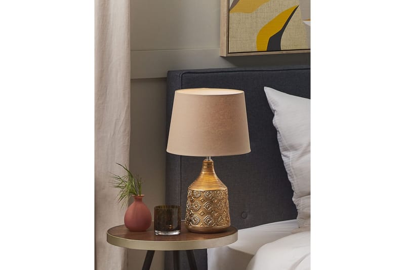 Galatea Bordslampa 47 cm E14 - Brons/Beige - Belysning - Inomhusbelysning & lampor - Sänglampa - Sängbordslampa