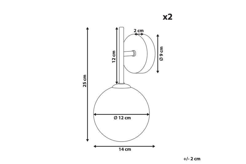 Gavdos Vägglampa 2 st G9 - Guld/Rosa - Belysning - Inomhusbelysning & lampor - Vägglampor & väggbelysning