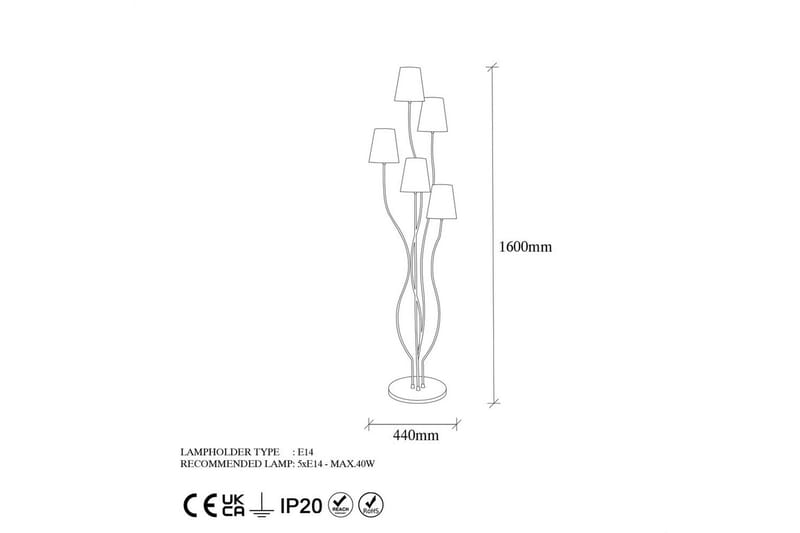 Golvlampa Crestor Rany / Beige - Rany / Beige - Belysning - Inomhusbelysning & lampor - Golvlampor & golvbelysning