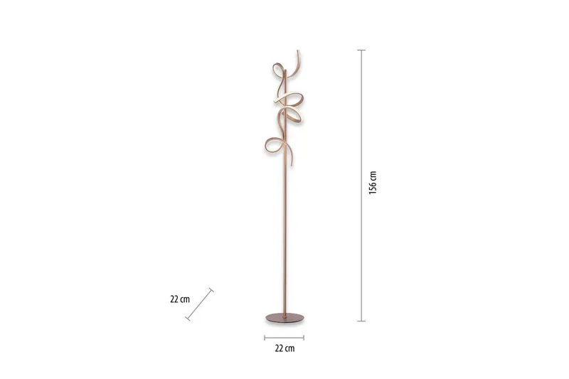 Golvlampa Curls - 22x156x22 cm - Belysning - Inomhusbelysning & lampor - Golvlampor & golvbelysning