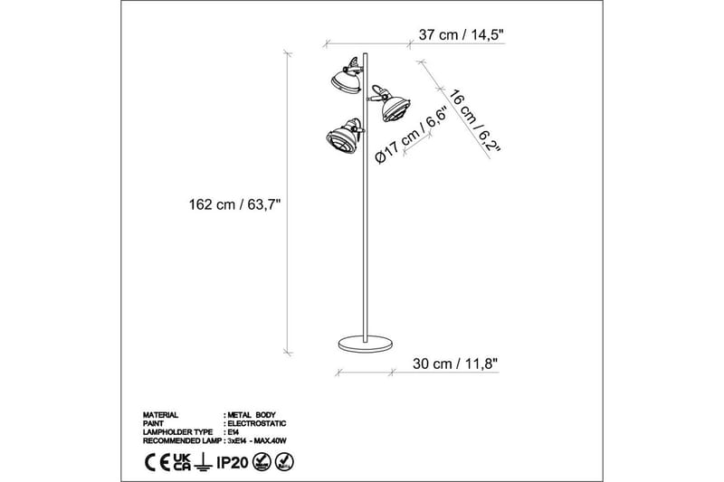 Golvlampa Desten Svart - Svart - Belysning - Inomhusbelysning & lampor - Golvlampor & golvbelysning