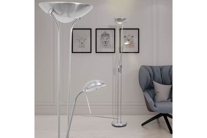 Dimbar golvlampa LED 23 W - Silver - Sovrumslampa - Golvlampor & golvbelysning