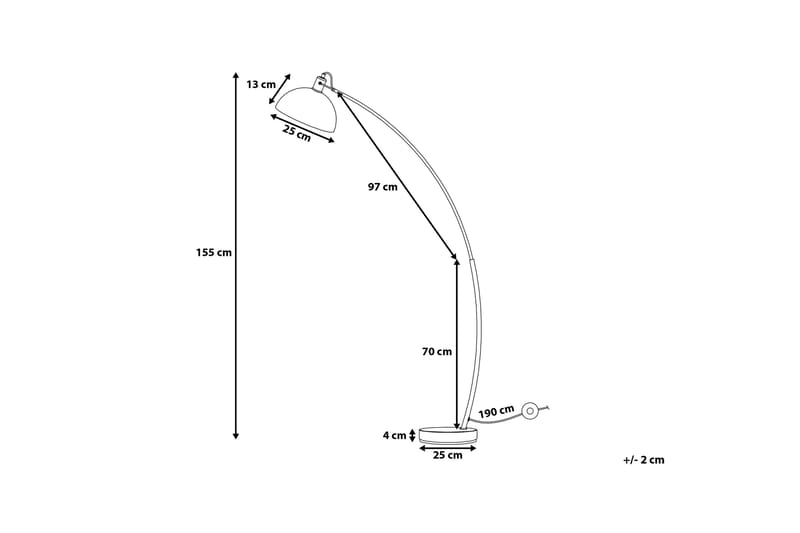 DINTEL Golvlampa 155 cm - Golvlampor & golvbelysning - Sovrumslampa
