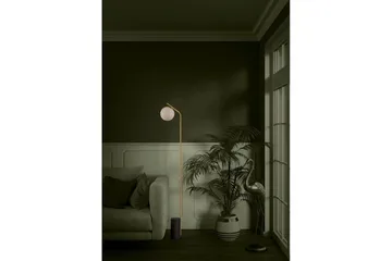 Golvlampa Eglo Betulia Svart/Mässing Opalvit - Belysning - Inomhusbelysning & lampor - Golvlampor & golvbelysning