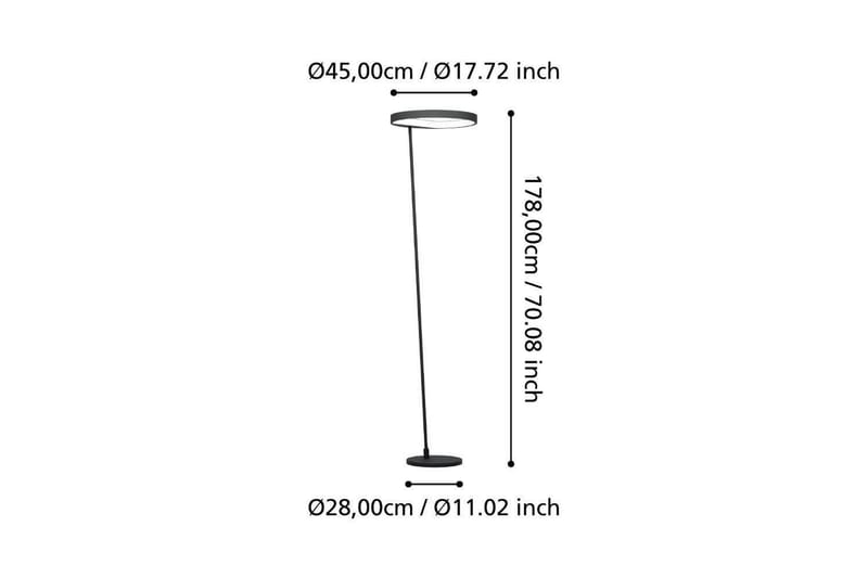 Golvlampa Eglo Caredara Svart - Belysning - Inomhusbelysning & lampor - Golvlampor & golvbelysning