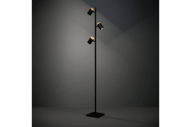Golvlampa Eglo Cartagena Svart/Trä med 3 Lampor - Belysning - Inomhusbelysning & lampor - Golvlampor & golvbelysning
