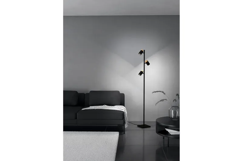 Golvlampa Eglo Cartagena Svart/Trä med 3 Lampor - Belysning - Inomhusbelysning & lampor - Golvlampor & golvbelysning