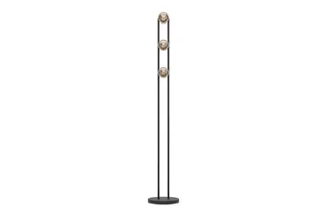 Golvlampa Eglo Chieveley med 3 Lampor - Svart/Brun - Belysning - Inomhusbelysning & lampor - Golvlampor & golvbelysning