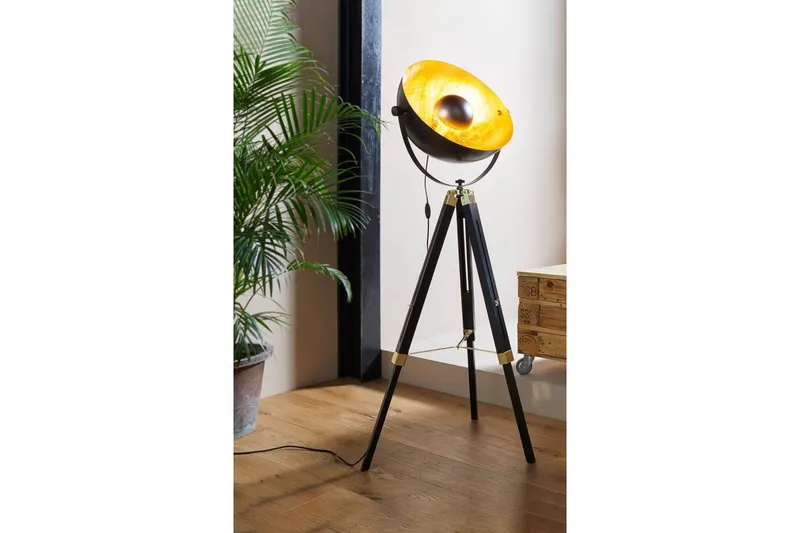 Golvlampa Eglo Covaleda - Svart/Mässing/Guld - Belysning - Inomhusbelysning & lampor - Golvlampor & golvbelysning
