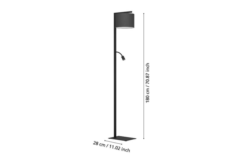 Golvlampa Eglo Foligno Svart - Belysning - Inomhusbelysning & lampor - Golvlampor & golvbelysning