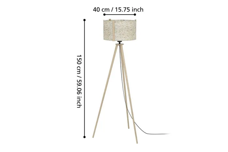 Golvlampa Eglo Hontongas Brun - Belysning - Inomhusbelysning & lampor - Golvlampor & golvbelysning