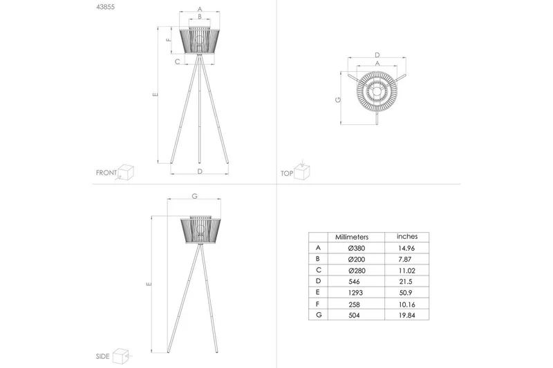 Golvlampa Eglo Hykeham - Svart - Belysning - Inomhusbelysning & lampor - Golvlampor & golvbelysning