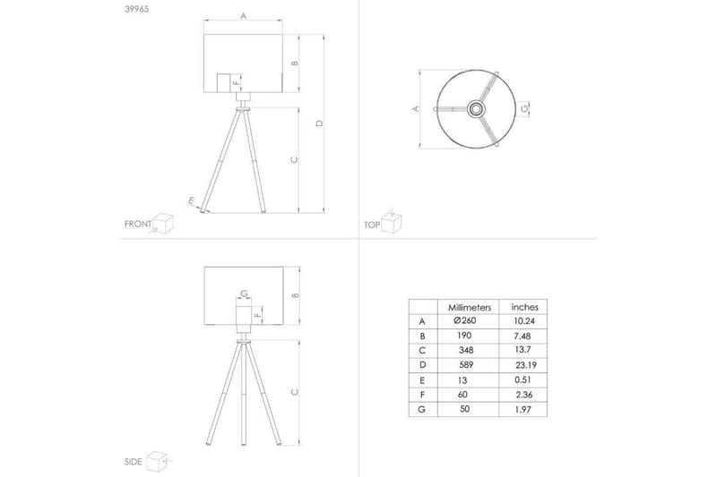Golvlampa Eglo Tortola 1 Svart/Mässing - Belysning - Inomhusbelysning & lampor - Golvlampor & golvbelysning