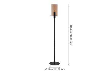 Golvlampa Eglo Polverara Svart/Amber - Belysning - Inomhusbelysning & lampor - Golvlampor & golvbelysning