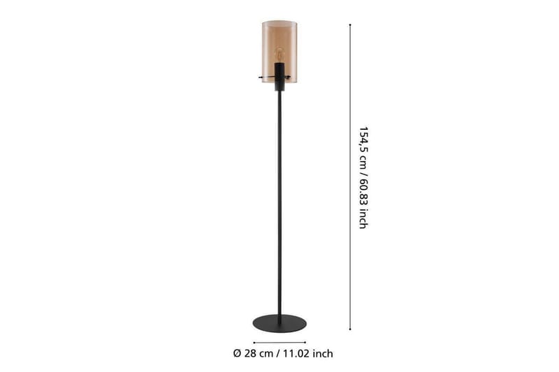 Golvlampa Eglo Polverara Svart/Amber - Belysning - Inomhusbelysning & lampor - Golvlampor & golvbelysning