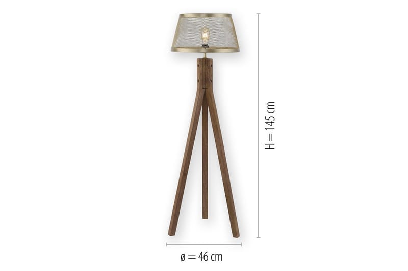 Golvlampa Frederik - 46x145x46 cm - Belysning - Inomhusbelysning & lampor - Golvlampor & golvbelysning