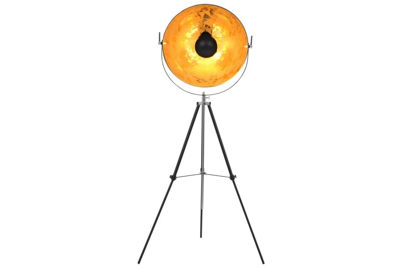 Golvlampa E27 svart och guld 51 cm - Svart - Sovrumslampa - Golvlampor & golvbelysning