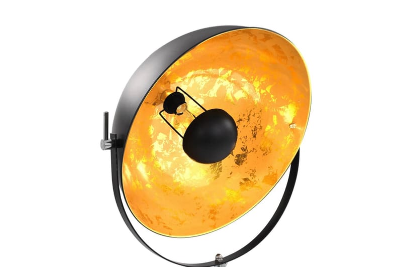 Golvlampa E27 svart och guld 51 cm - Svart - Sovrumslampa - Golvlampor & golvbelysning