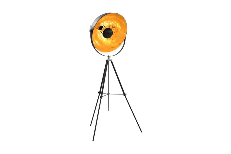 Golvlampa E27 svart och guld 51 cm - Svart - Belysning - Inomhusbelysning & lampor - Golvlampor & golvbelysning