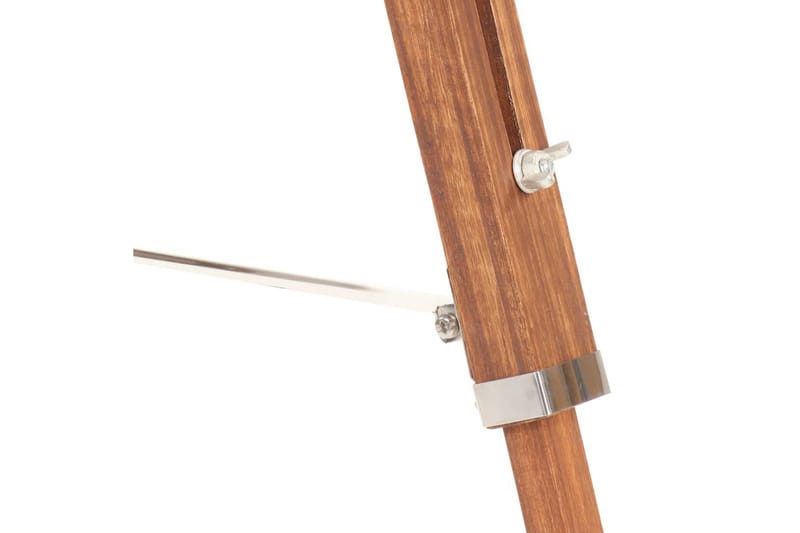 Golvlampa honungsbrun och grå massivt teakträ 141 cm - Brun - Belysning - Inomhusbelysning & lampor - Golvlampor & golvbelysning